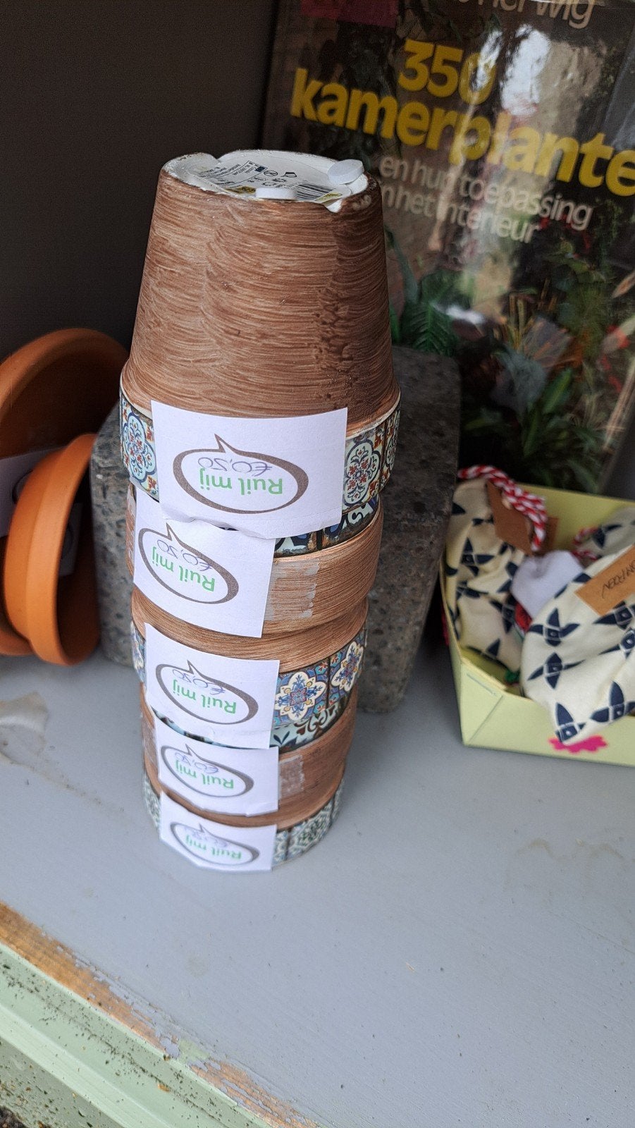 Kleine bloempotjes, Ophalen, Kunststof, Rond, Tuin