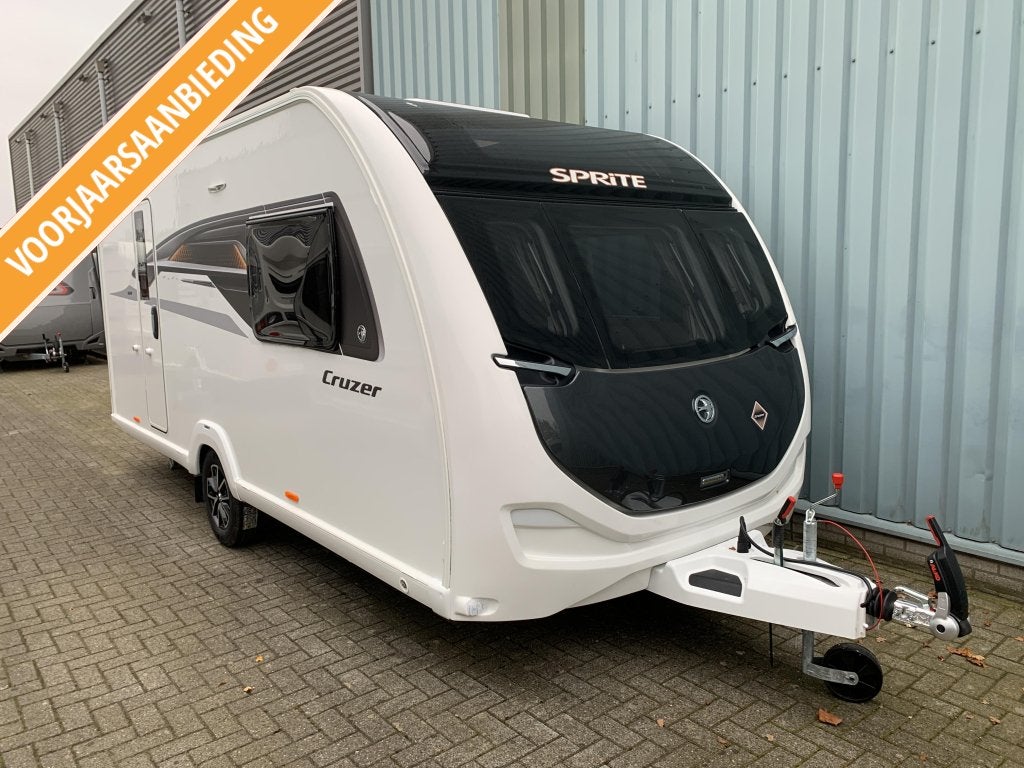 Sprite Cruzer 475 SR Voorjaarsdeal!!!, Caravans en Kamperen, Caravans, Standaardzit, Tot en met 2, Bedrijf, Schokbreker
