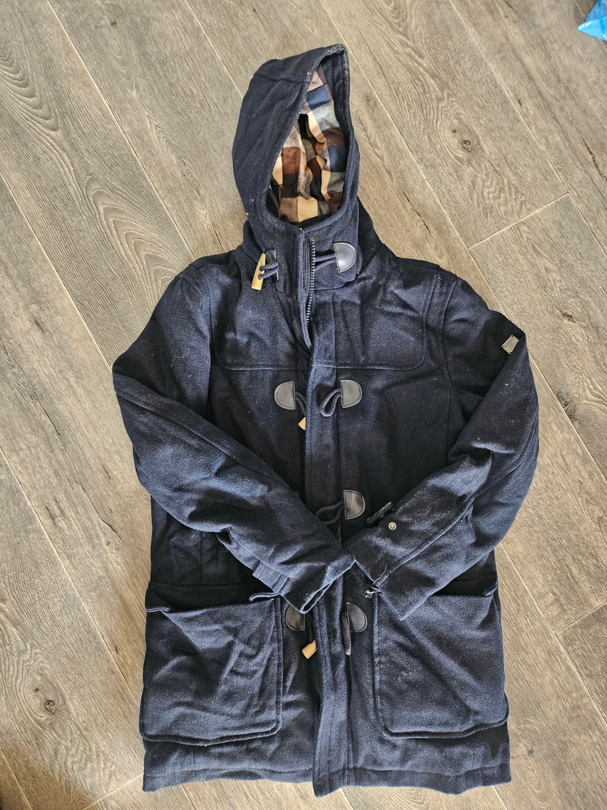 Indigo Duffle Coat - Maat M, Ophalen of Verzenden, Zo goed als nieuw, Indigo, Maat 48/50 (M)