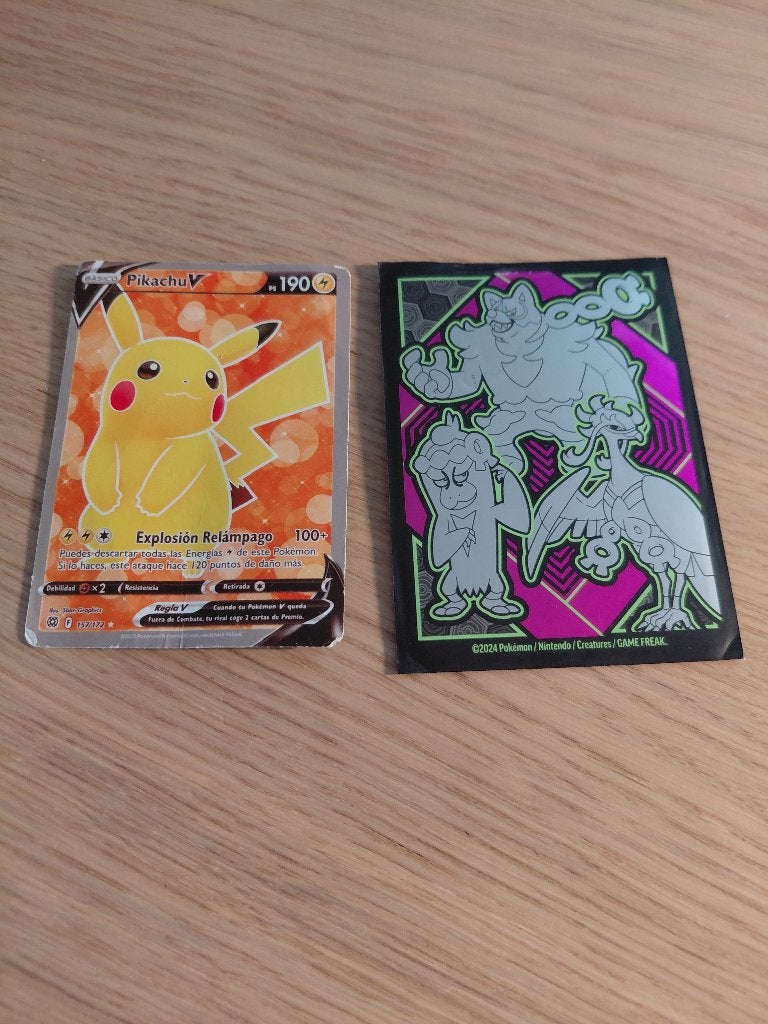 pokemon pikachu kaart nr 190 inclusief opbergmapje, Ophalen of Verzenden, Gebruikt