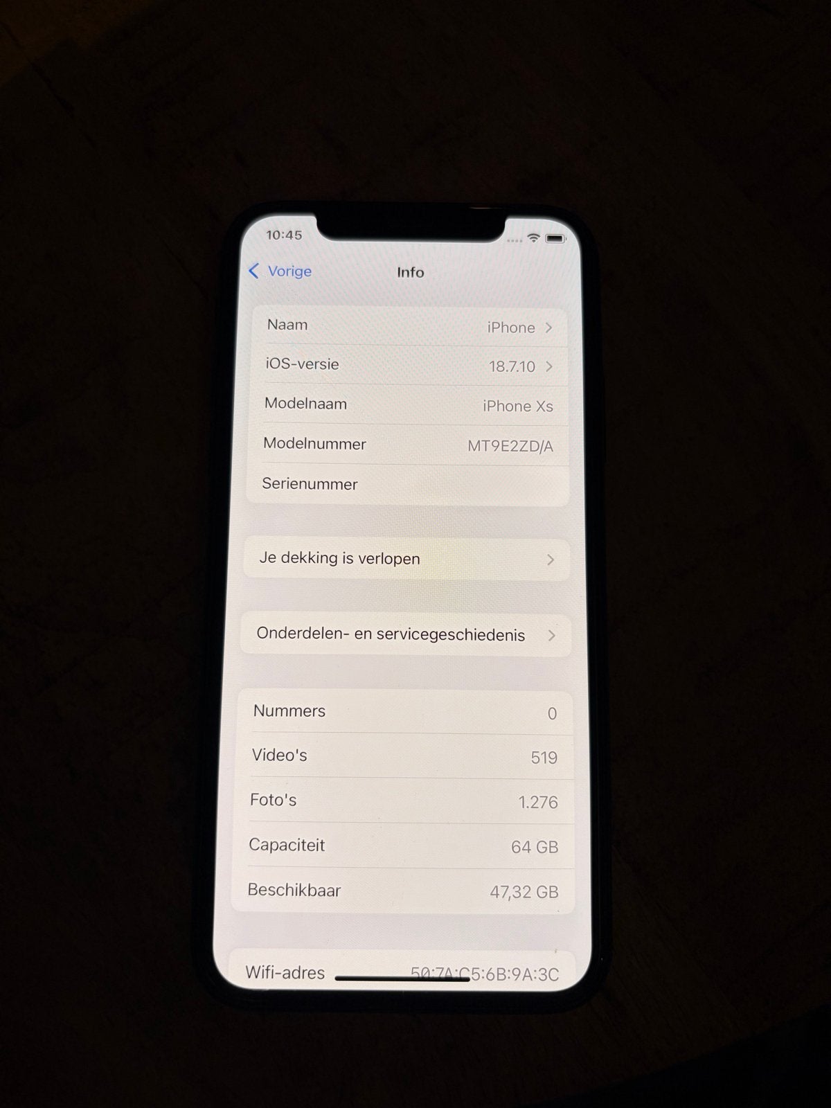 iPhone XS 64GB - Goede staat, batterij 76%, Telecommunicatie, Gebruikt, Zwart, IPhone XS, Ophalen of Verzenden