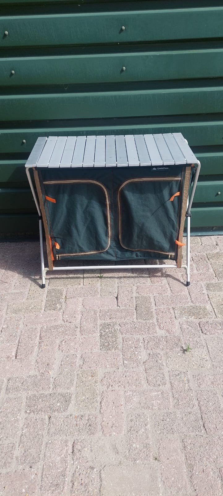Quechua opvouwbare campingkast 5 planken, Ophalen of Verzenden, Zo goed als nieuw, Campingkast