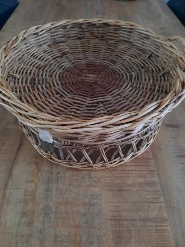 Riviera maison rattan (fruit) mand, Ophalen, Rond, Riet