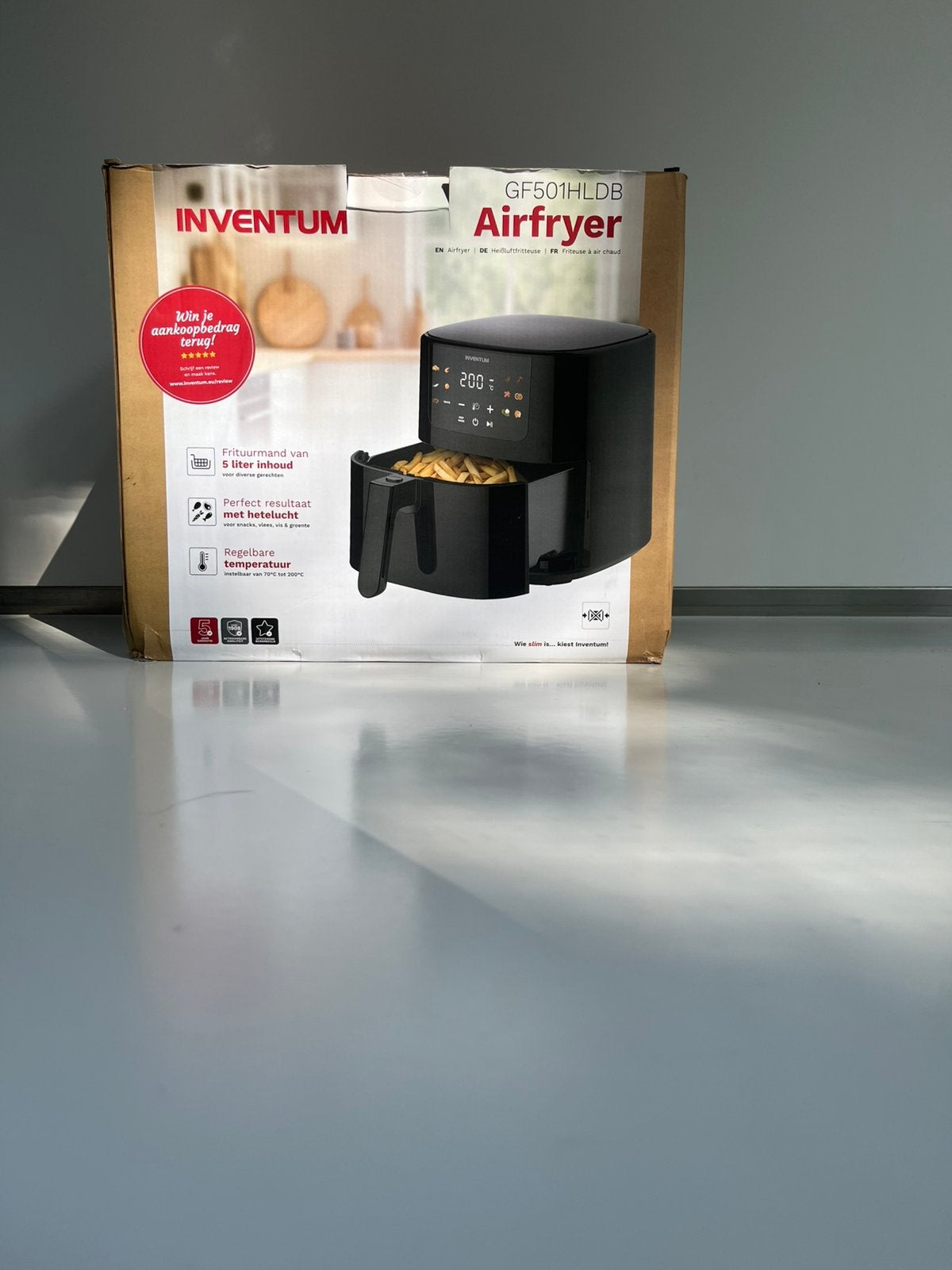 Inventum airfryer 5L nieuw, Witgoed en Apparatuur, Frituurpannen, 4 liter of meer, Ophalen, Nieuw