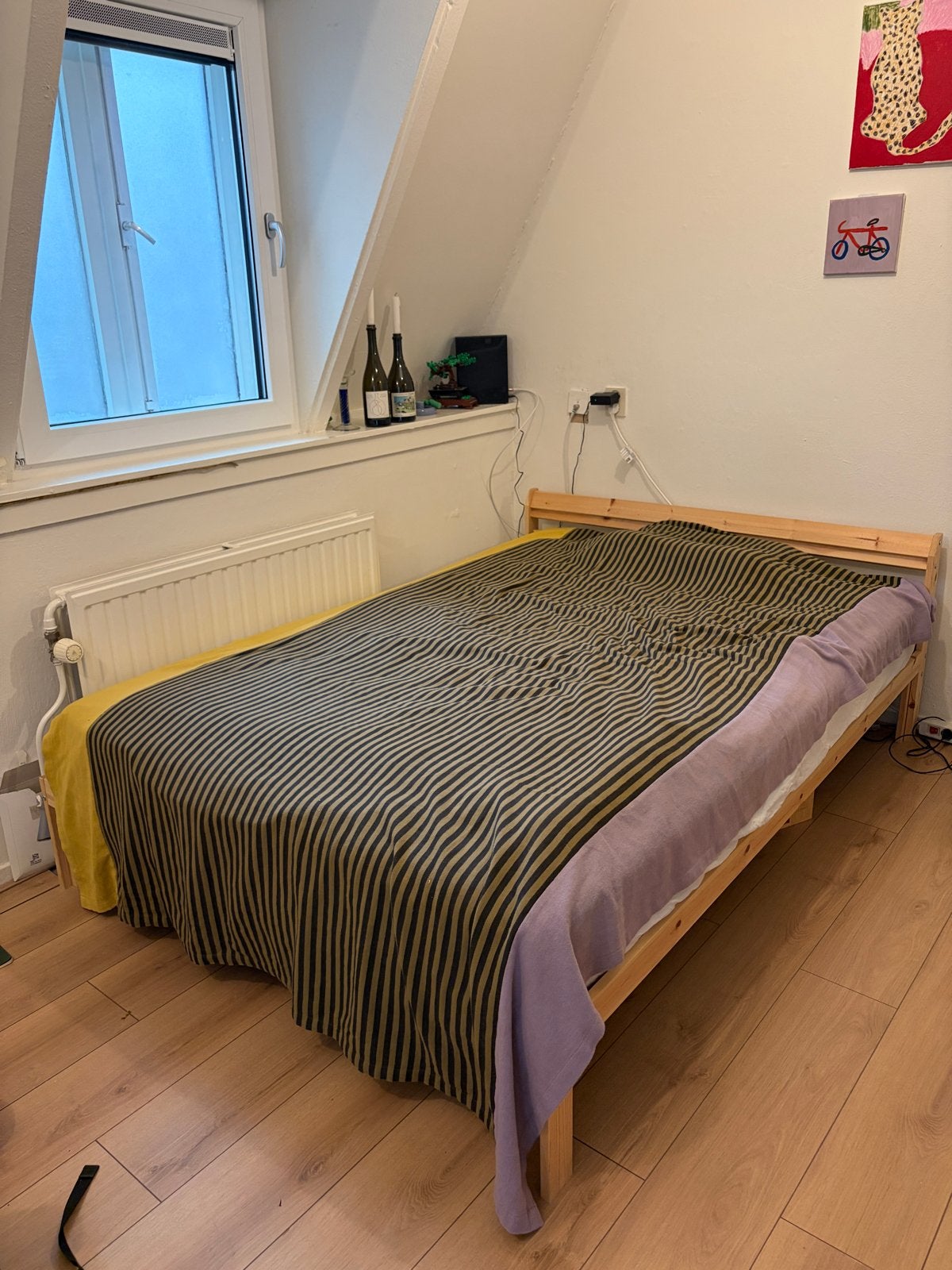 Ikea Neiden bedden, Tweepersoons, Zo goed als nieuw, Hout, 140 cm