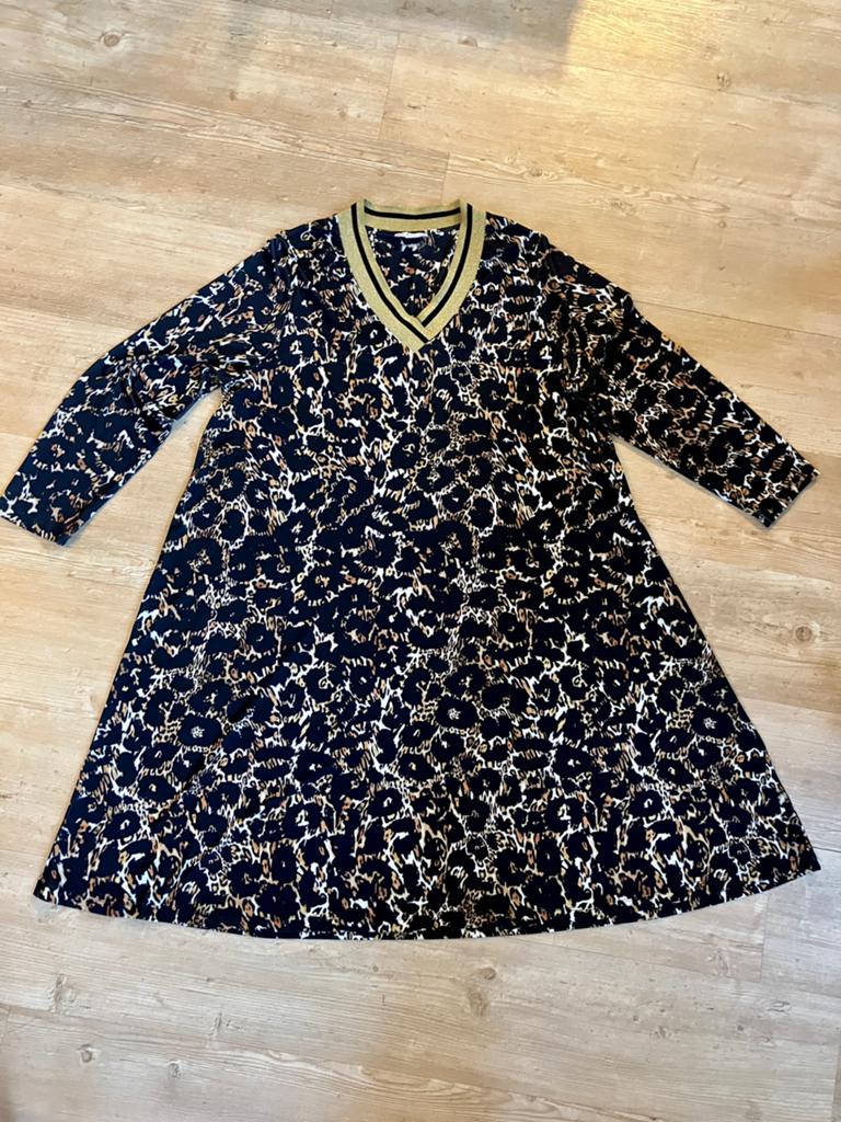 Jurk tuniek van Miss Yoek, mt L valt als XL 50-52, Yoek, Bruin, Jurk, Ophalen of Verzenden
