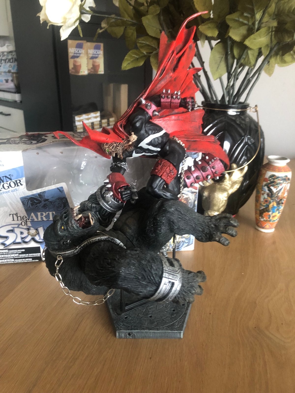 Spawn vs Cy-Gor Beeld - figure 37 cm hoog met doos compleet, Ophalen of Verzenden, Zo goed als nieuw