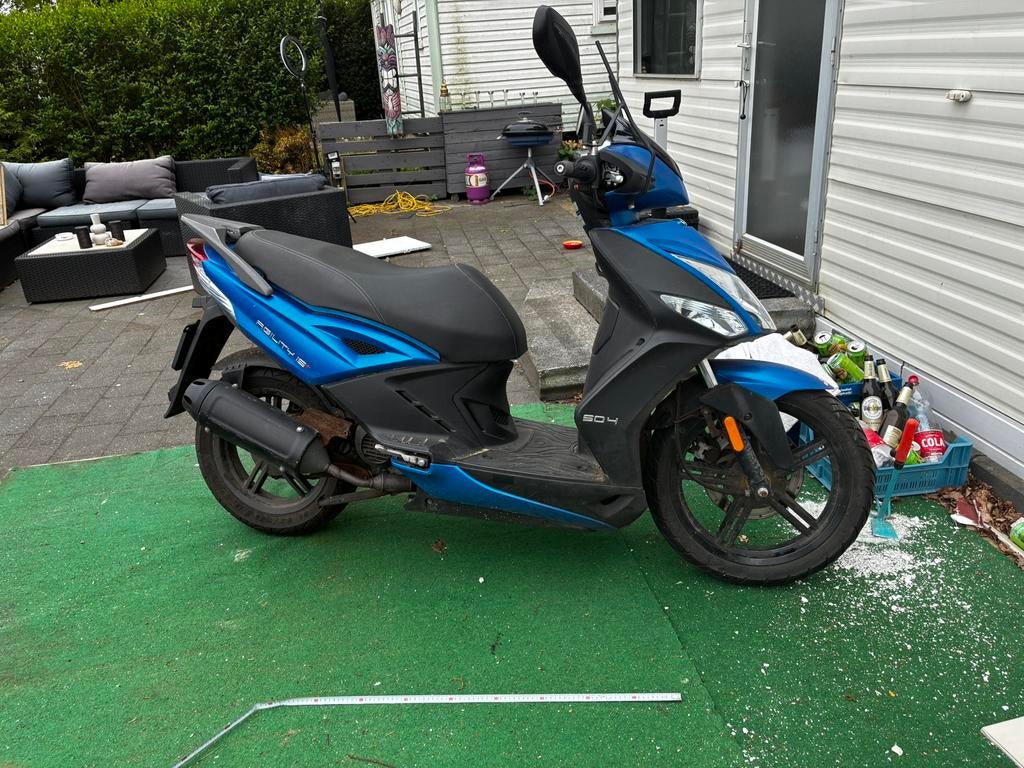 Kymco Agility 16" uit 2021 - Blauw, Fietsen en Brommers, Scooters | Kymco, Ophalen, Gebruikt, Benzine, Agility