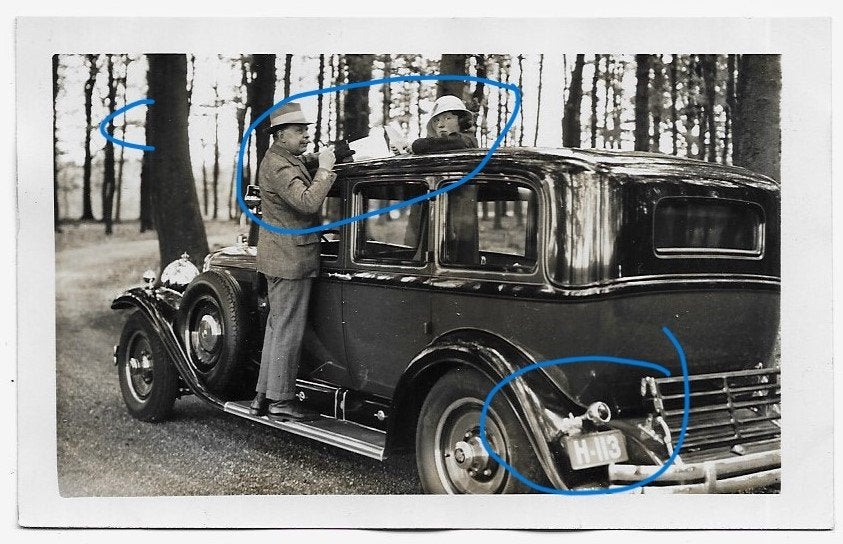 Cadillac 1933 Amersfoort Koninklijk Huis fotokaart, Verzamelen, Ansichtkaarten | Themakaarten, Verzenden, 1920 tot 1940, Ongelopen