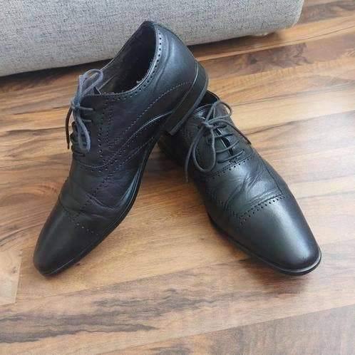 Zwarte leren schoenen van Alveare, Maat 40, Ophalen of Verzenden, Zo goed als nieuw, Zwart