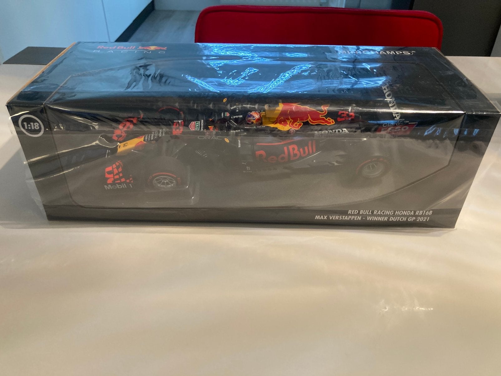 Max Verstappen rb16b winner dutch gp 2021 1/18, Ophalen of Verzenden, Nieuw, Formule 1