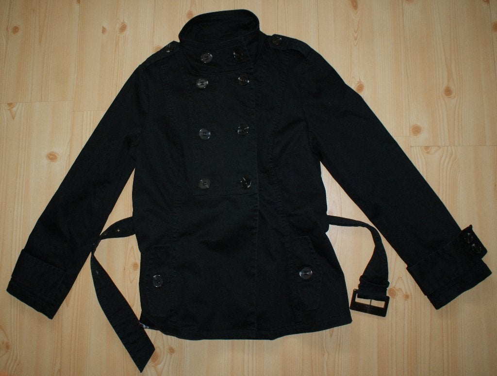 YESSICA OUTERWEAR zwarte jas maat M (38) (herfst- en, Kleding | Dames, Maat 38/40 (M), Ophalen of Verzenden, Zo goed als nieuw