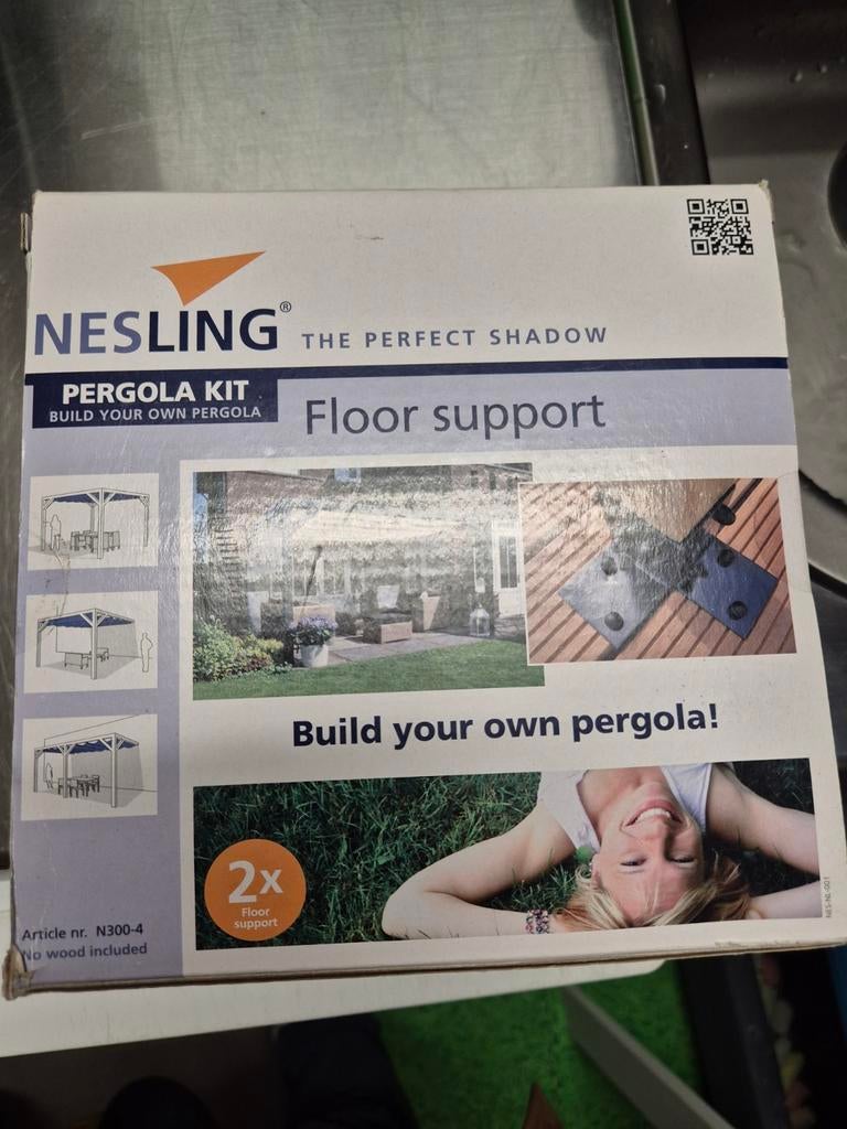 Nesling Pergola Kit Vloer Element Zwart - Nieuw, Ophalen of Verzenden, Nieuw, Tuinpaviljoen