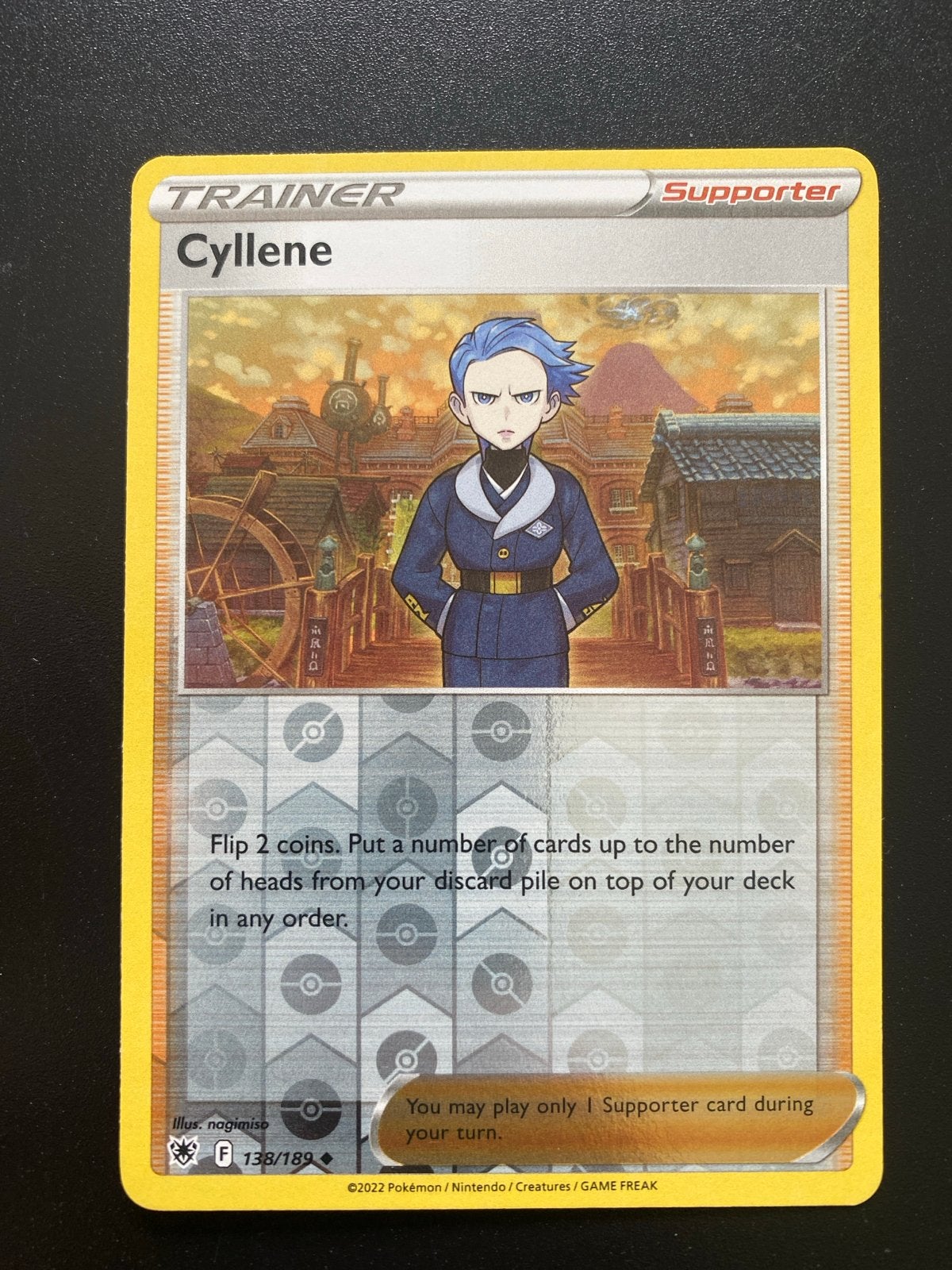 Cyllene 138/189 Reverse Holo Pokémon Astral Radiance, Ophalen of Verzenden, Zo goed als nieuw, Losse kaart, Foil