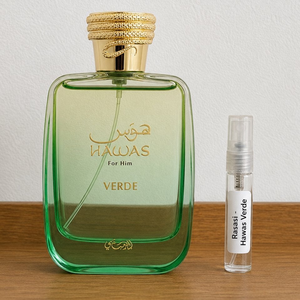 Rasasi - Hawas Verde samples 1-5ml, Ophalen of Verzenden, Zo goed als nieuw