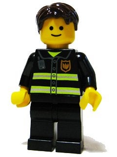 LEGO City twn091 Fire - Reflective Stripes, Black Legs, Dark, Lego, Ophalen of Verzenden, Minifiguur, City