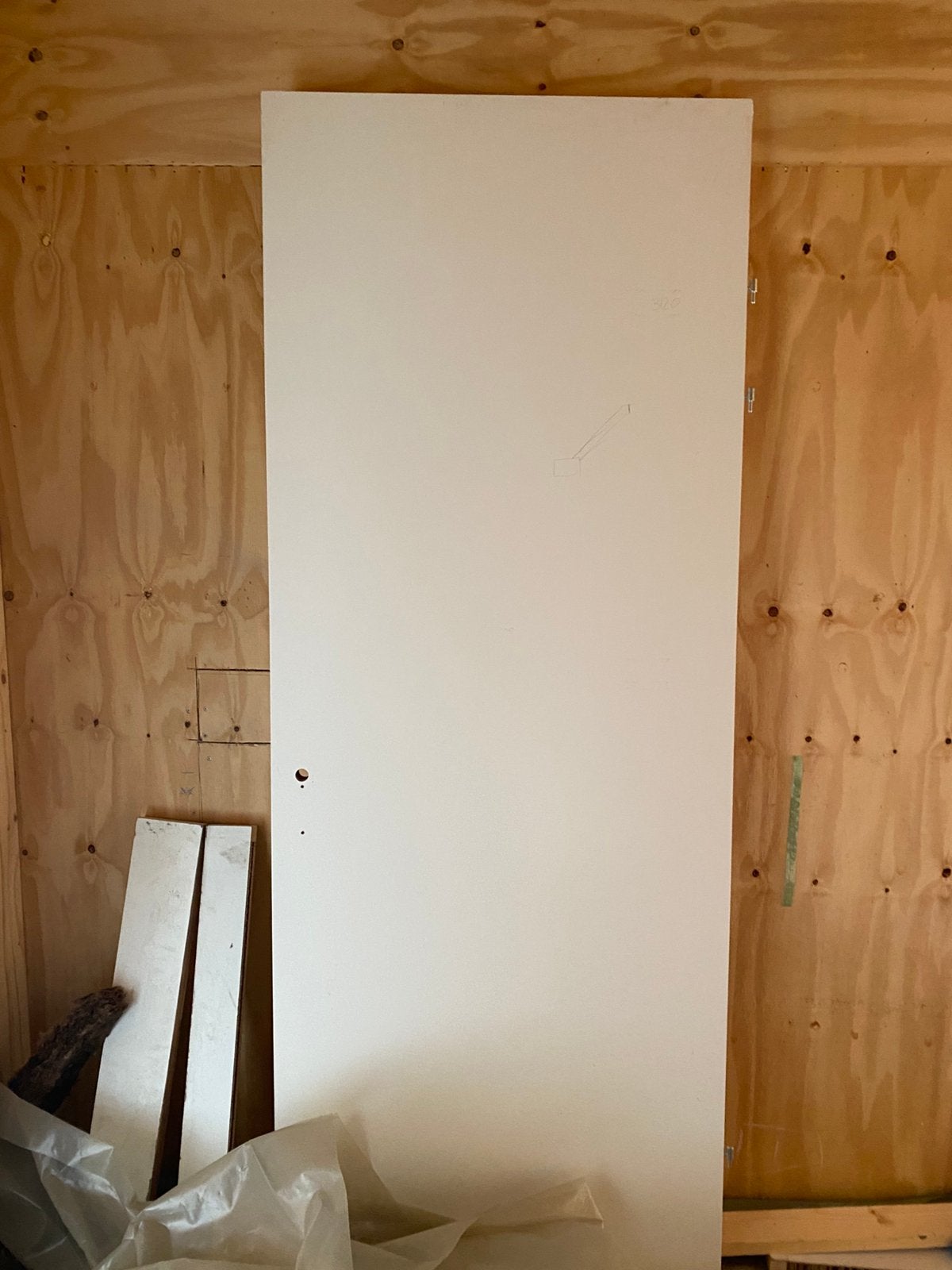 Opdekdeur wit, Doe-het-zelf en Verbouw, Deuren en Horren, Ophalen of Verzenden, Zo goed als nieuw, Binnendeur, 200 tot 215 cm