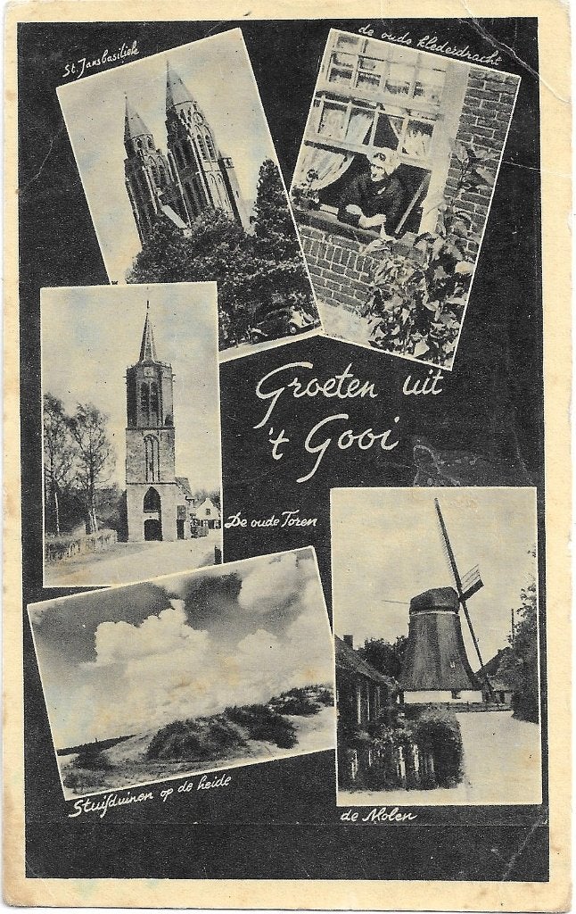 AK Hilversum - Groeten uit 't Gooi, Verzenden, 1940 tot 1960, Gelopen, Noord-Holland