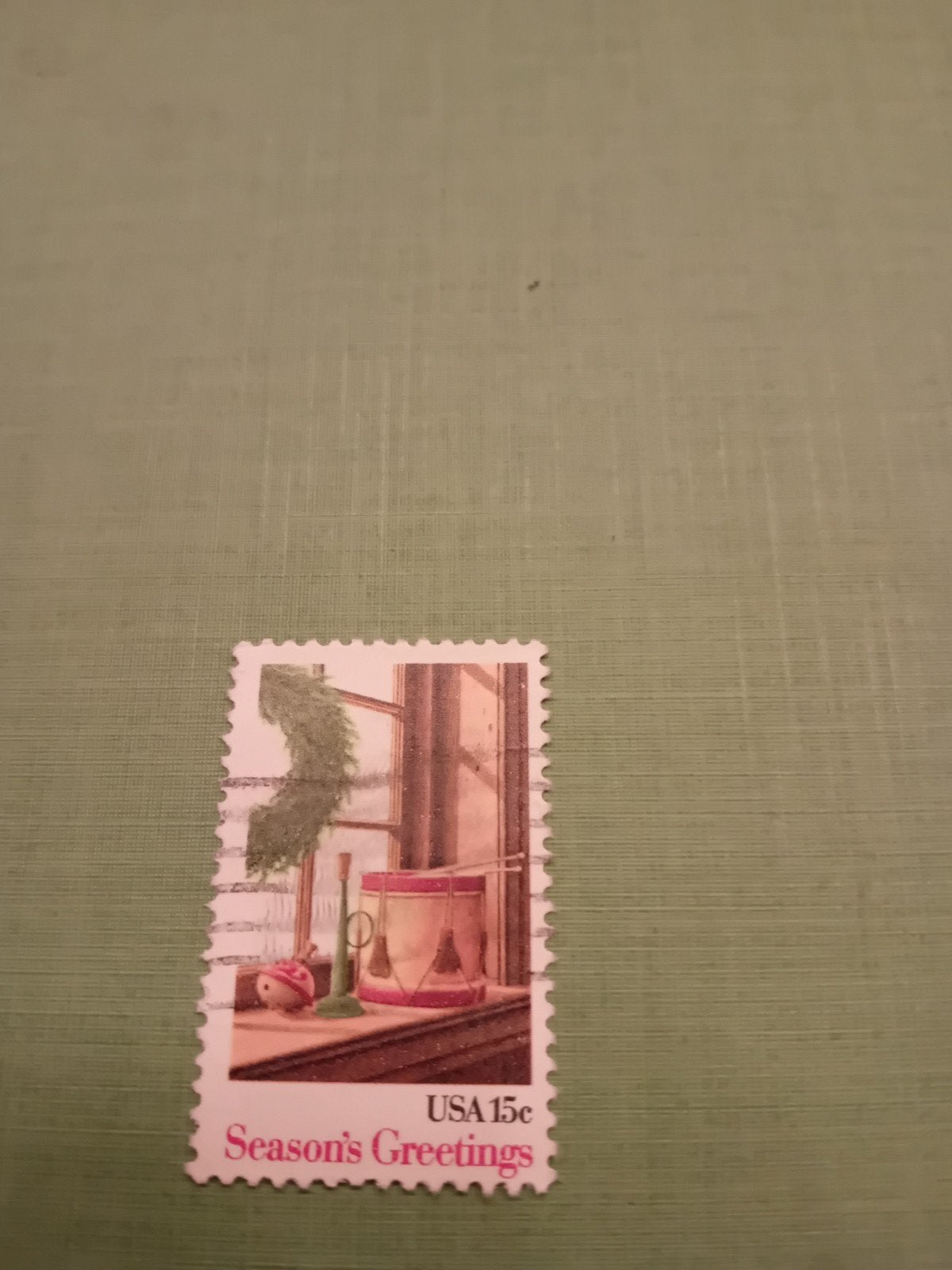 USA 15c Season's Greetings postzegel, Ophalen of Verzenden, Gestempeld