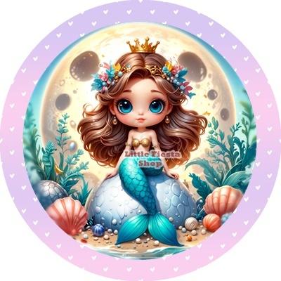 L2139 icing luxe zeemeermin  19cm v slagroom kwark taart, Ophalen of Verzenden, Nieuw, Taarten, Versiering