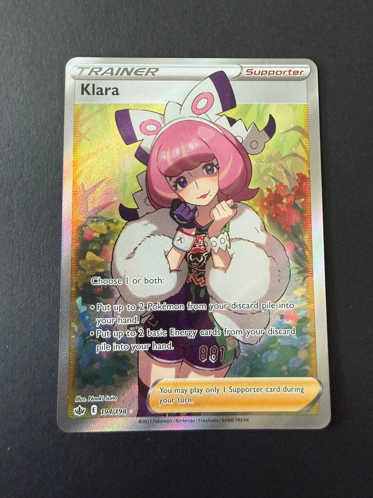 Chilling Reign 194/198 Klara, Hobby en Vrije tijd, Verzamelkaartspellen | Pokémon, Ophalen of Verzenden, Nieuw, Losse kaart