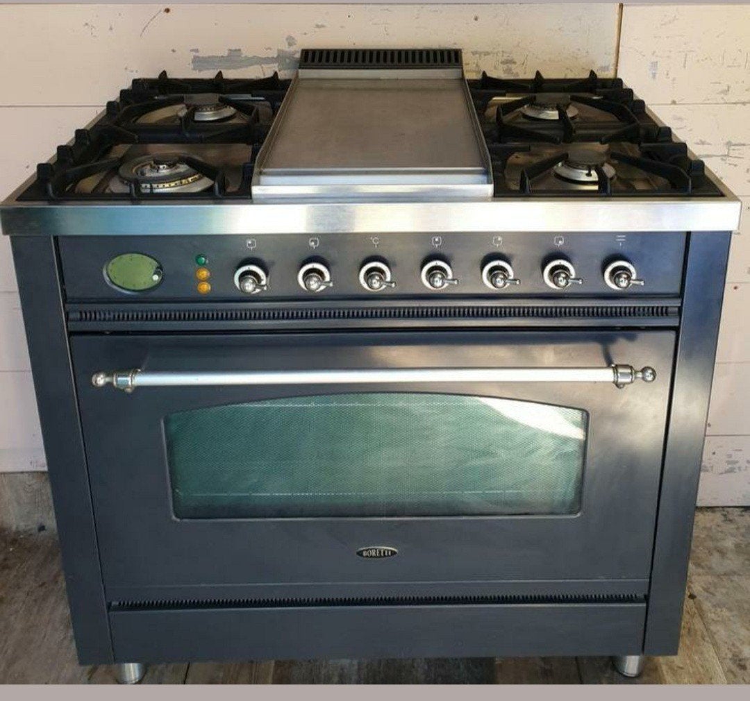 Boretti Fornuis met Gas Kookplaat en Oven, 60 cm of meer, Grill, Zo goed als nieuw, Gas