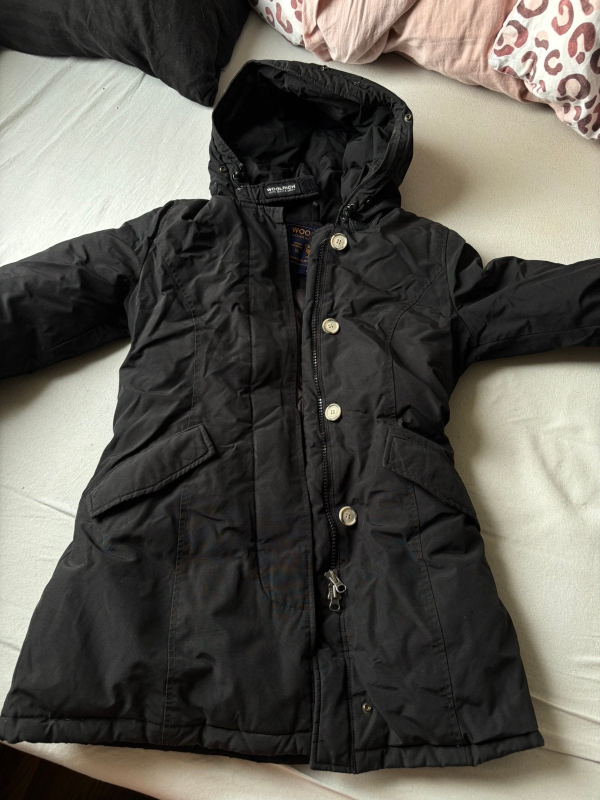 Woolrich winter parka dames zwart S, Ophalen of Verzenden, Zo goed als nieuw, Maat 36 (S), Zwart