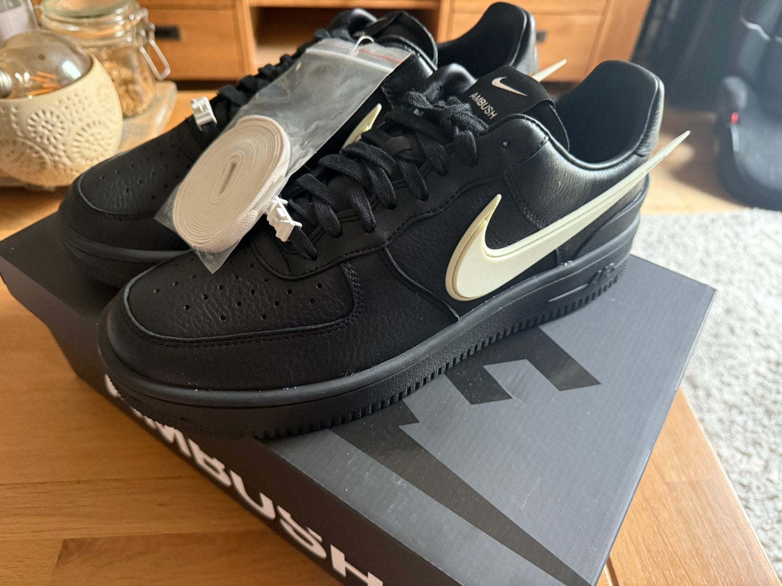 Nike Air force 1 Low SP AMBUSH, Kleding | Heren, Schoenen, Ophalen of Verzenden, Nieuw, Zwart