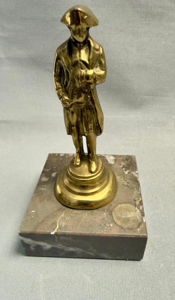 Napoleon-beeldje op marmeren sokkel #messing #Napoleon, Antiek en Kunst, Antiek | Koper en Brons, Ophalen of Verzenden, Koper