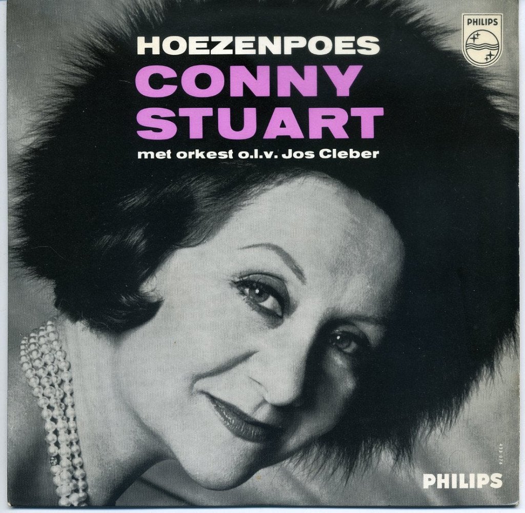 Conny Stuart Hoezenpoes vinyl single 1961 zeer mooie staat, Fotohoes, 7 inch, Ophalen of Verzenden, Zo goed als nieuw
