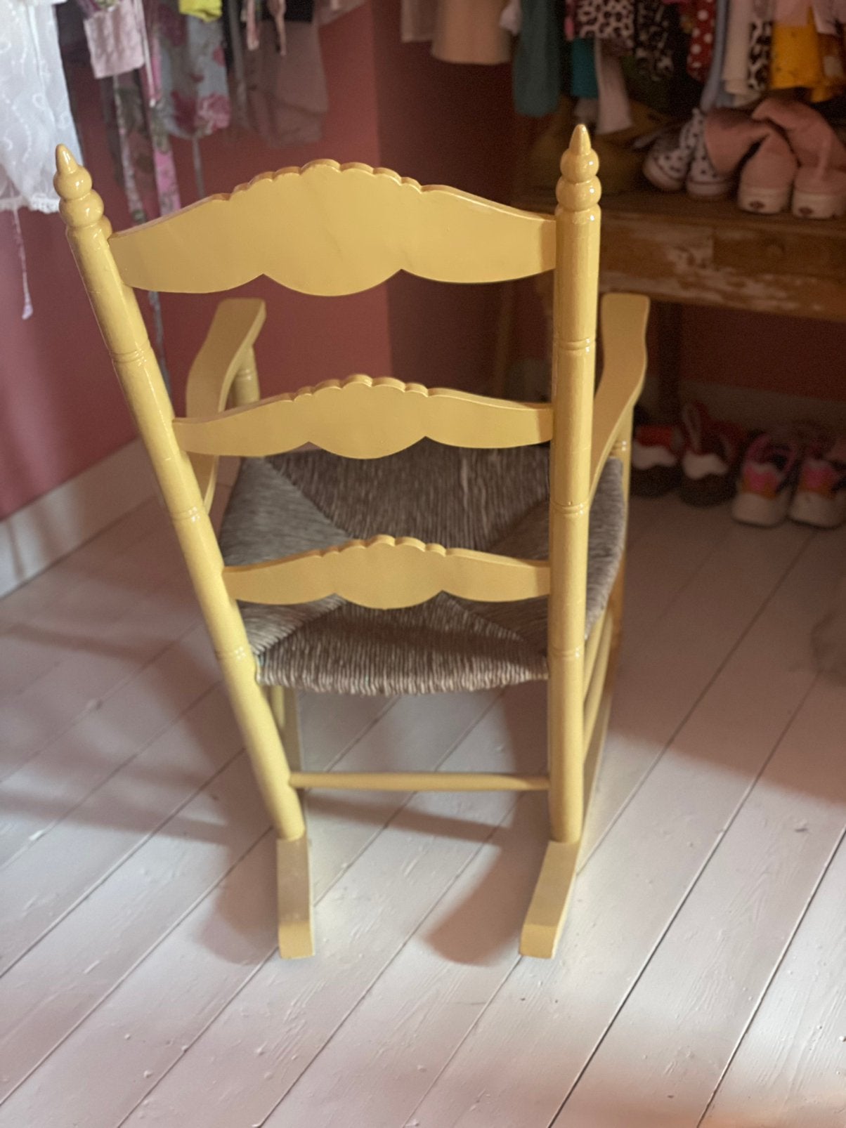Gele schommelstoel, Ophalen, Gebruikt, Overige kleuren, Vintage