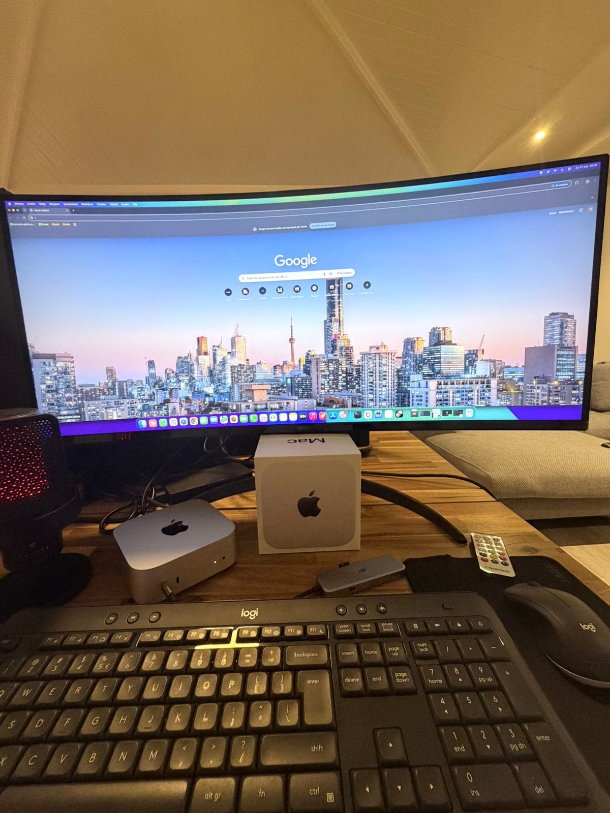 Mac mini M4 16/512GB + LG 34” Curved + Logitech + ISY Hub, Computers en Software, Ophalen, SSD, Zo goed als nieuw, Mac Mini