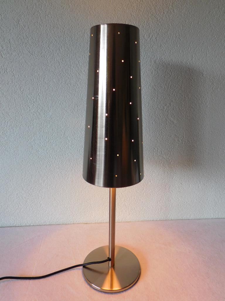 Ikea Tallvik tafellamp, design Anne Nilsson, chroom met klei, Ophalen of Verzenden, Gebruikt, Metaal, 50 tot 75 cm