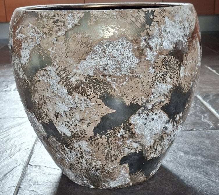 Floran Pot evi d28/34 h31cm zilver, Rond, Binnen, Zo goed als nieuw, Minder dan 40 cm