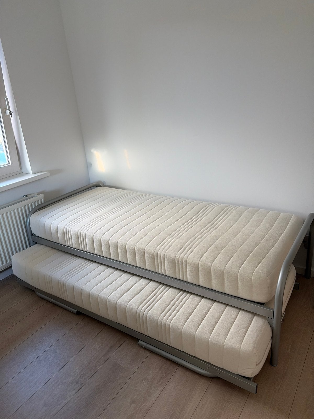 uitschuifbaar bed met 2 matrassen, Ophalen, Verstelbaar, 90 cm, Tweepersoons