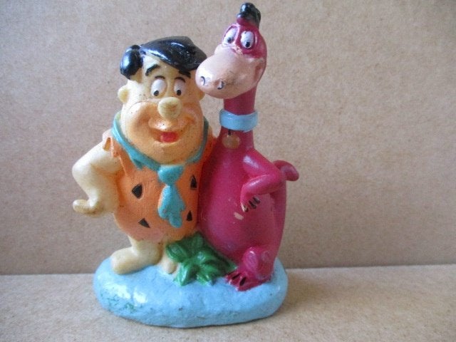 adv10657 flintstones fred en dino, Ophalen, Overige figuren, Gebruikt, Beeldje of Figuurtje