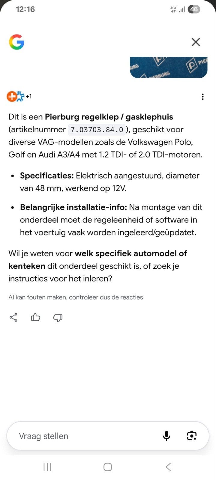 pierburg regel klep/gasklephuis, Ophalen of Verzenden, Nieuw