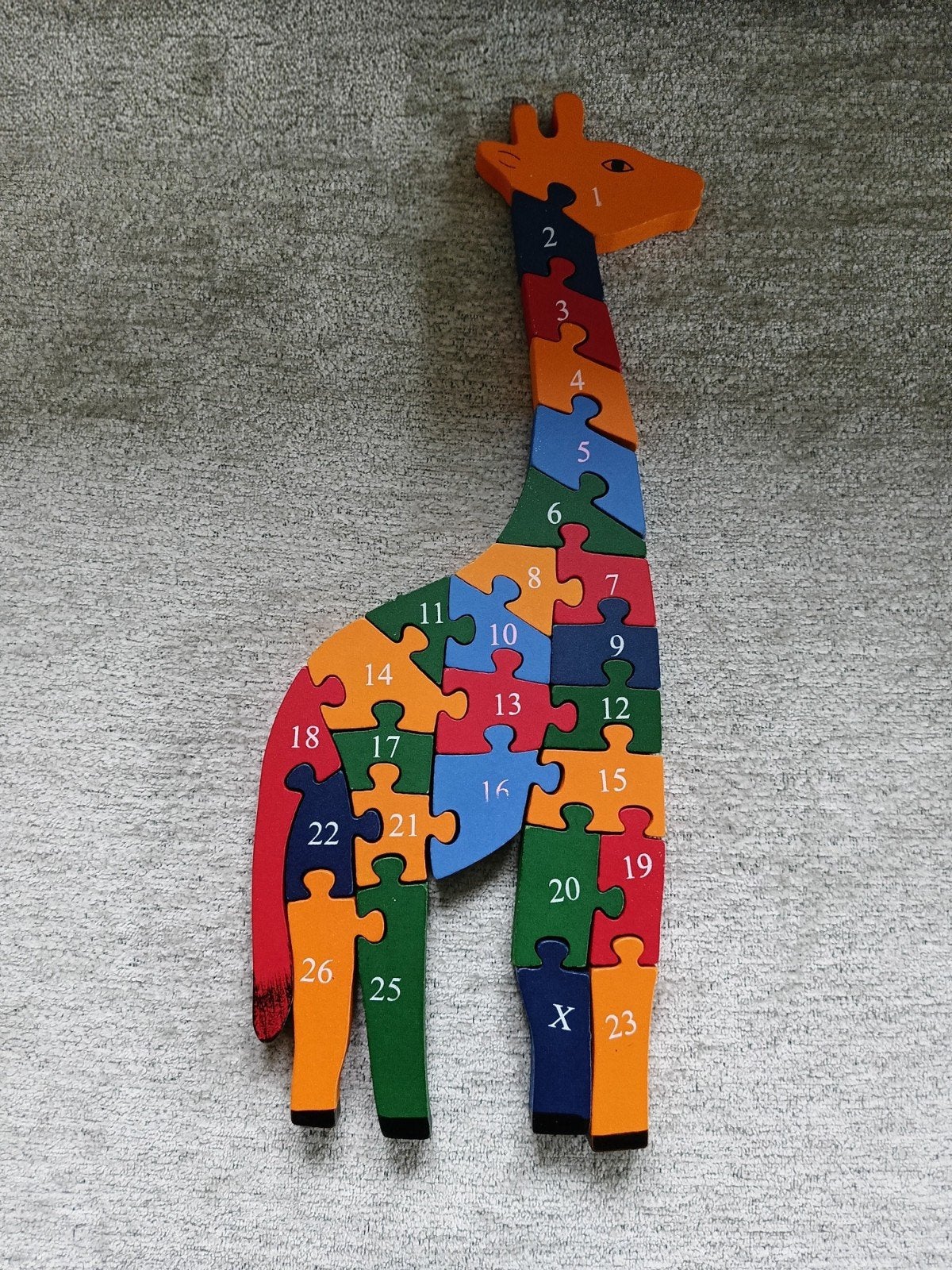 Educatieve Giraf Puzzel met cijfers & letters, Ophalen of Verzenden, Gebruikt, Puzzelen