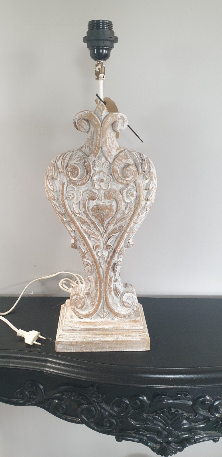 hoffz, teakhouten lamp, h 56,5 cm, Ophalen of Verzenden, Riviera Maison, Klassiek