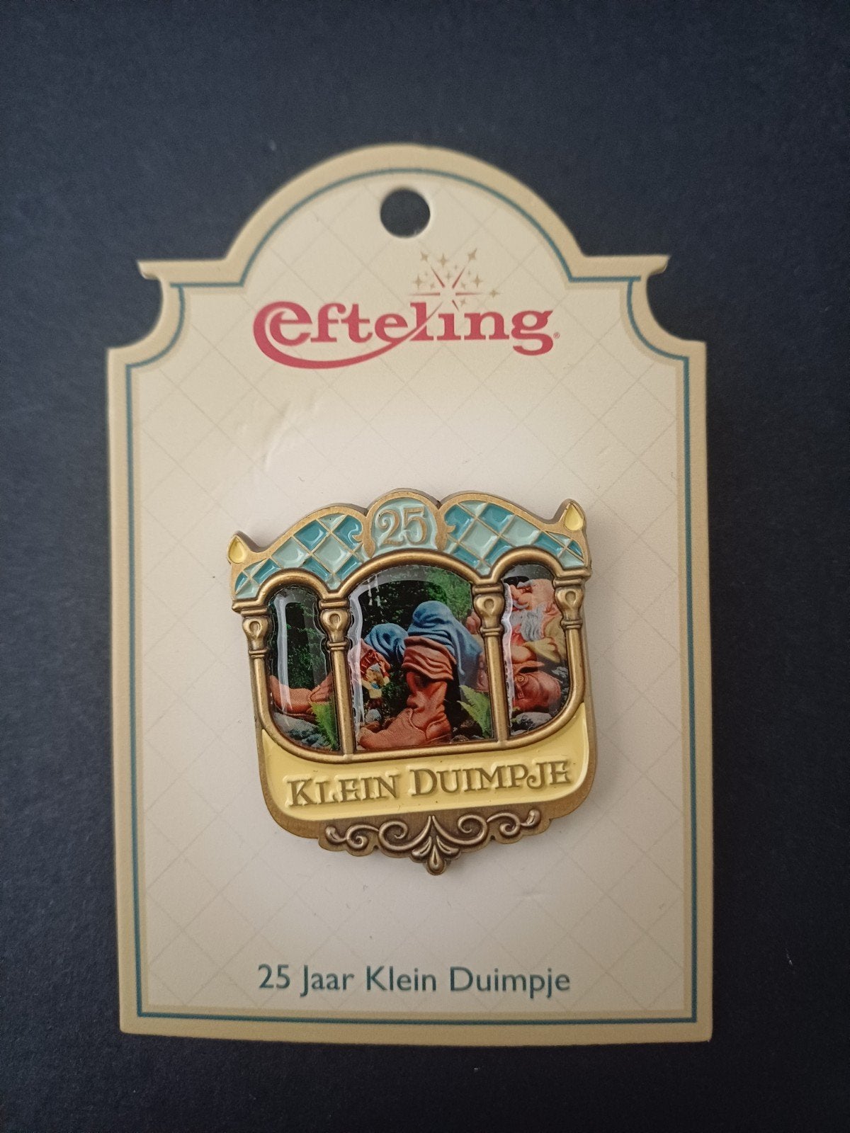 Efteling Pin 25 Jaar Klein Duimpje - Nieuw op kaart, Verzamelen, Efteling, Ophalen of Verzenden