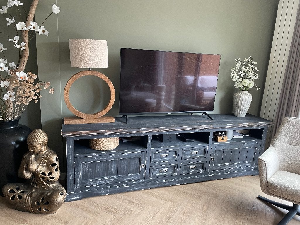 Dressoir tv meubel, Huis en Inrichting, Kasten | Televisiemeubels, Ophalen, Teakhout, Industrieel sober landelijk, Zo goed als nieuw