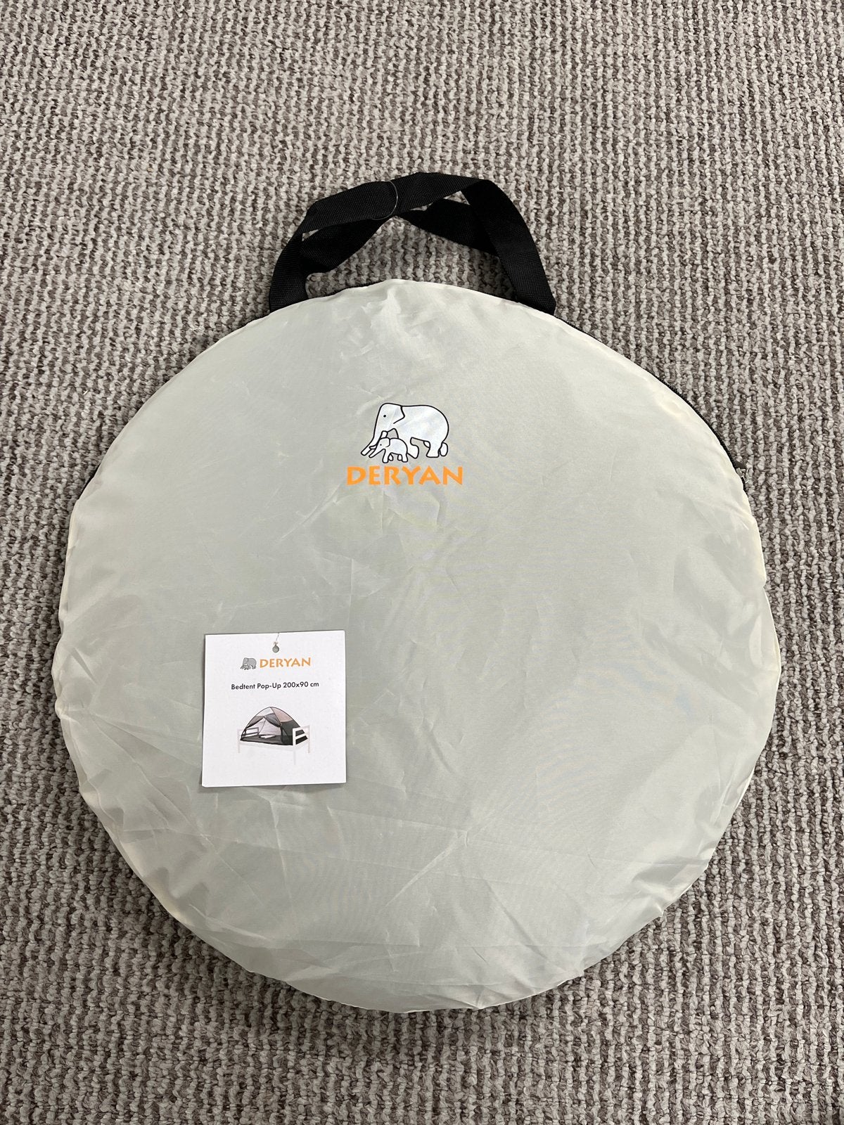 DERYAN Bedtent Pop-Up 200x90 cm, Ophalen, Zo goed als nieuw, Eenpersoons, Grijs