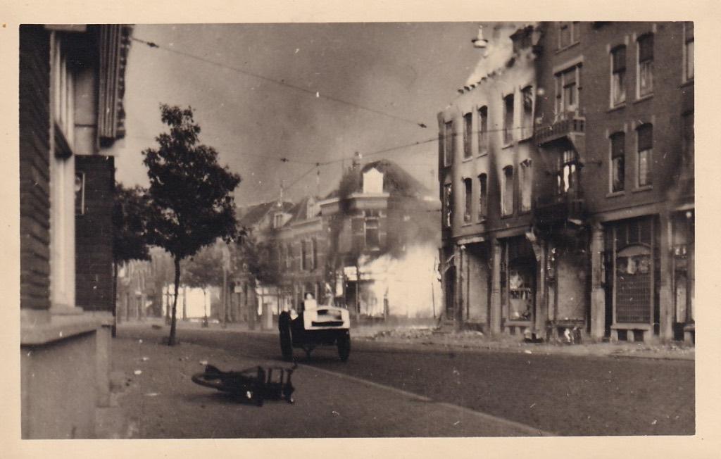 721L fotokaart Rotterdam Kralingen Weteringstr. bombardement, Ophalen of Verzenden, 1920 tot 1940, Ongelopen, Zuid-Holland