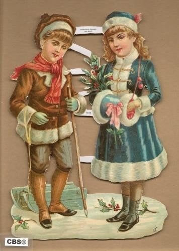 Stelletje jongen en meisje poezieplaatjes 7106, Ophalen of Verzenden