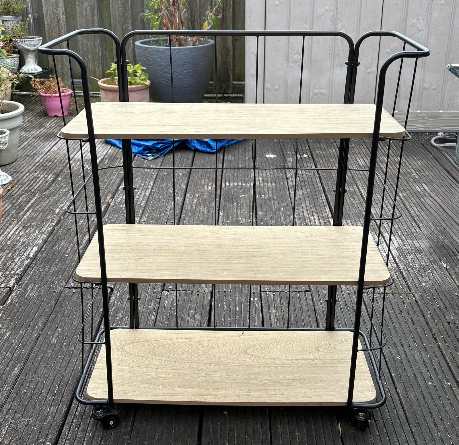 Bakkerstrolley / bakkersrek trolley – industrieel, Ophalen, Zo goed als nieuw