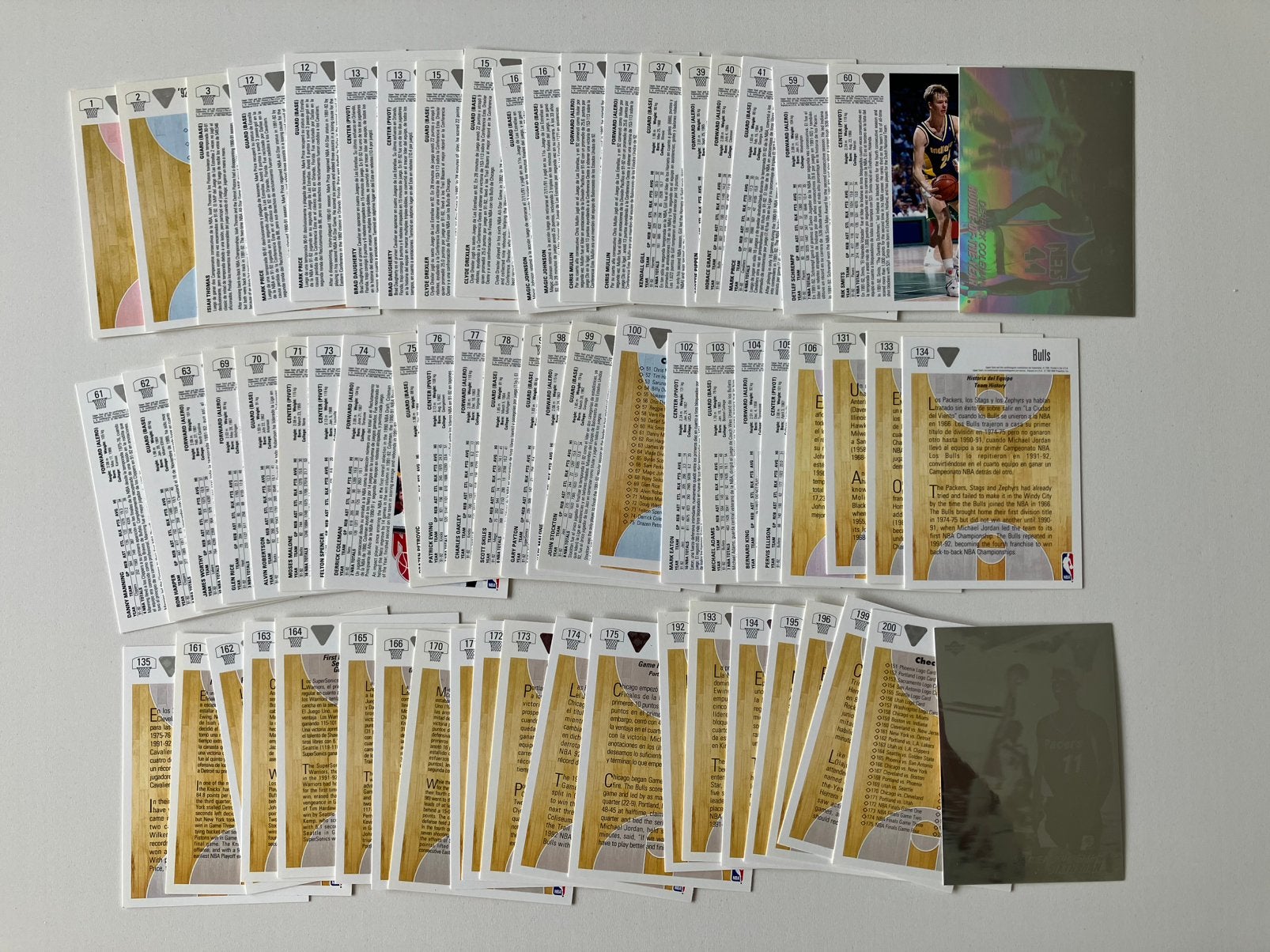 Upper Deck Basketball cards 1992 nummers 1 t/m 250, Verzenden, Poster, Plaatje of Sticker