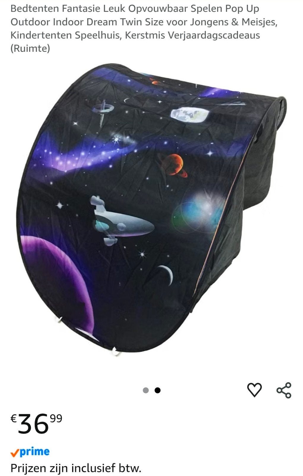 Bedtent, Ophalen, Zo goed als nieuw, Minder dan 140 cm, Minder dan 70 cm