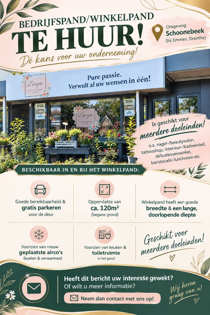 Winkelruimte te huur (omgeving Emmen) oppervlakte ca. 120m2, 120 m², Huur, Winkelruimte