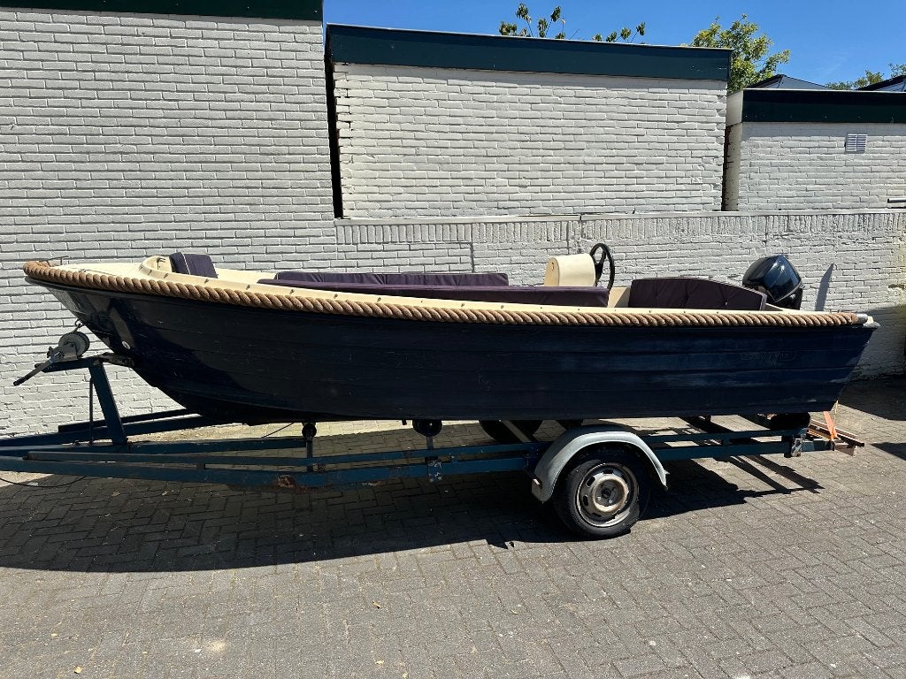Sloep Liberty 455 Classic met trailer Met SUZUKI buitenboard, Gebruikt, Ophalen of Verzenden, Rondzit, Polyester