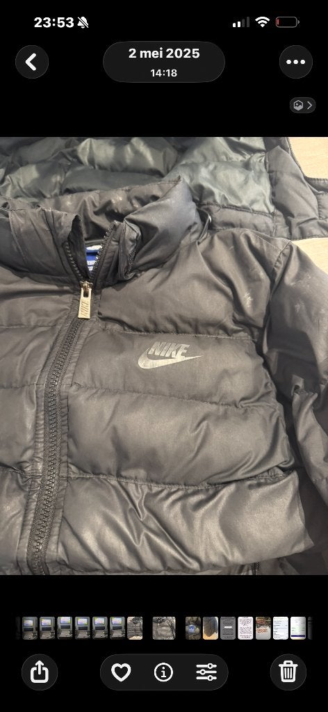 Zwarte Nike  jas, Jongen of Meisje, Ophalen of Verzenden, Zo goed als nieuw, Nike